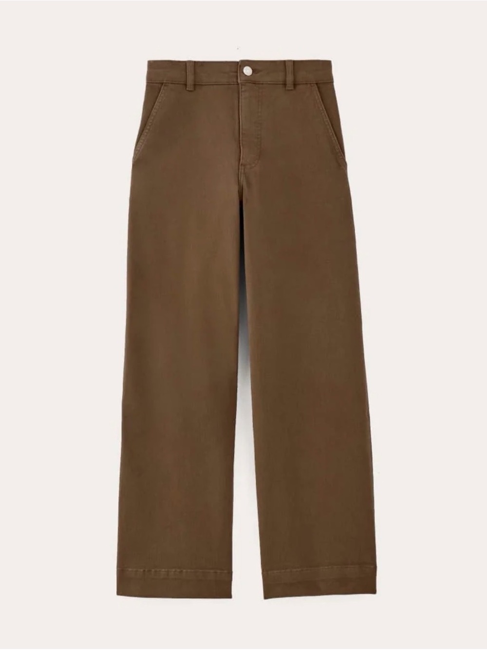 Everlane Women Cropped Wide-Leg Pants in Cocoa size 2